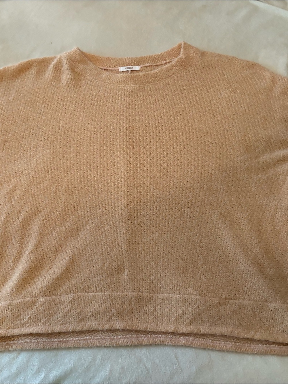 Cherish Women’s Oversized Sweater in Light Tan